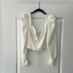 MARBLE Puff-Sleeve Blouse